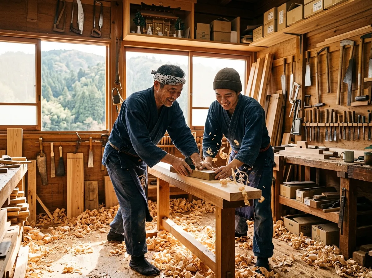しまね結い工房の大工職人たち